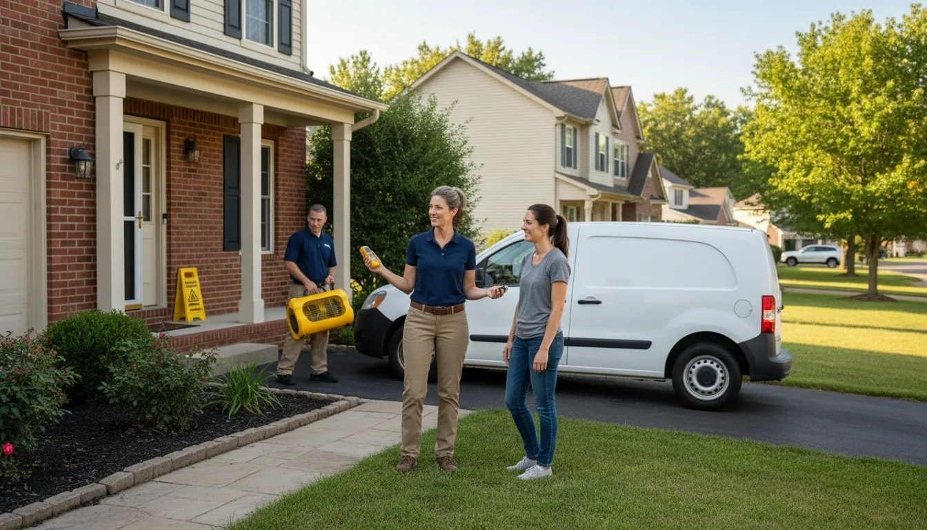 Residential water damage restoration in Eustis, NE